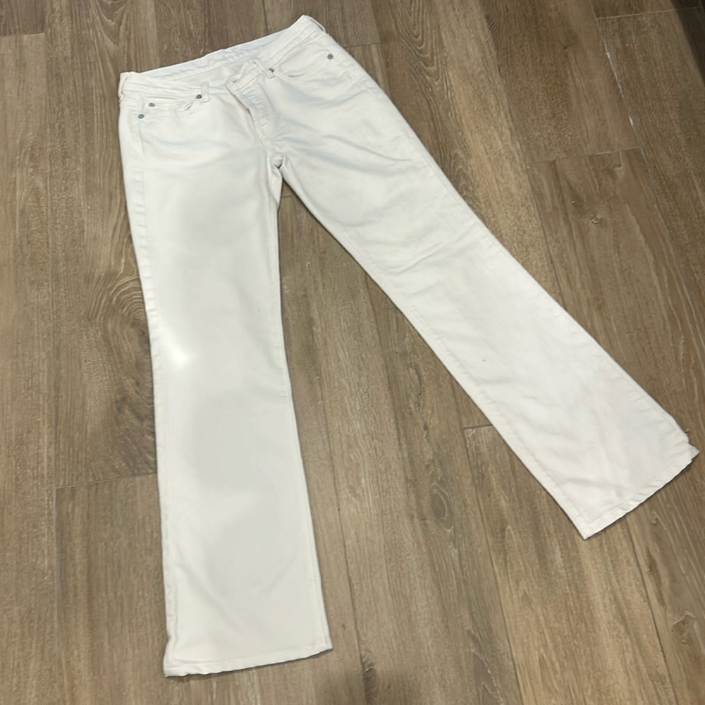 Seven For All Mankind white flare jeans
